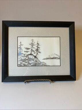 Ink Drawing by Johnny Wiens Called Harrison Shores